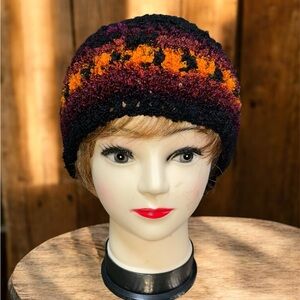 Handcrafted Multicolor crocheted Beanie. Thin & lightweight.